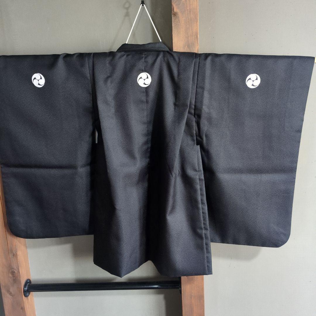 七五三男の子☆黒紋付羽織袴フルセット