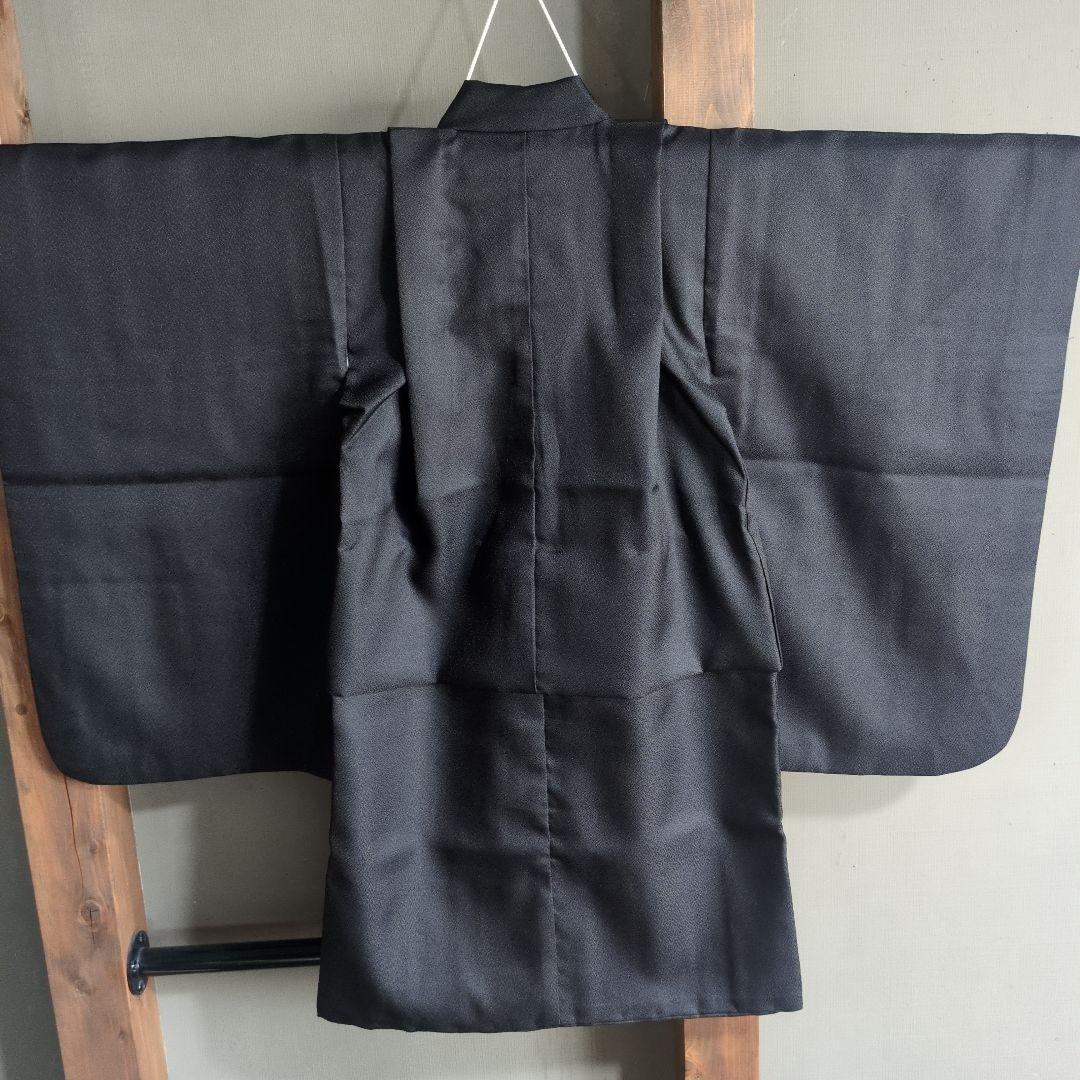 七五三男の子☆黒紋付羽織袴フルセット