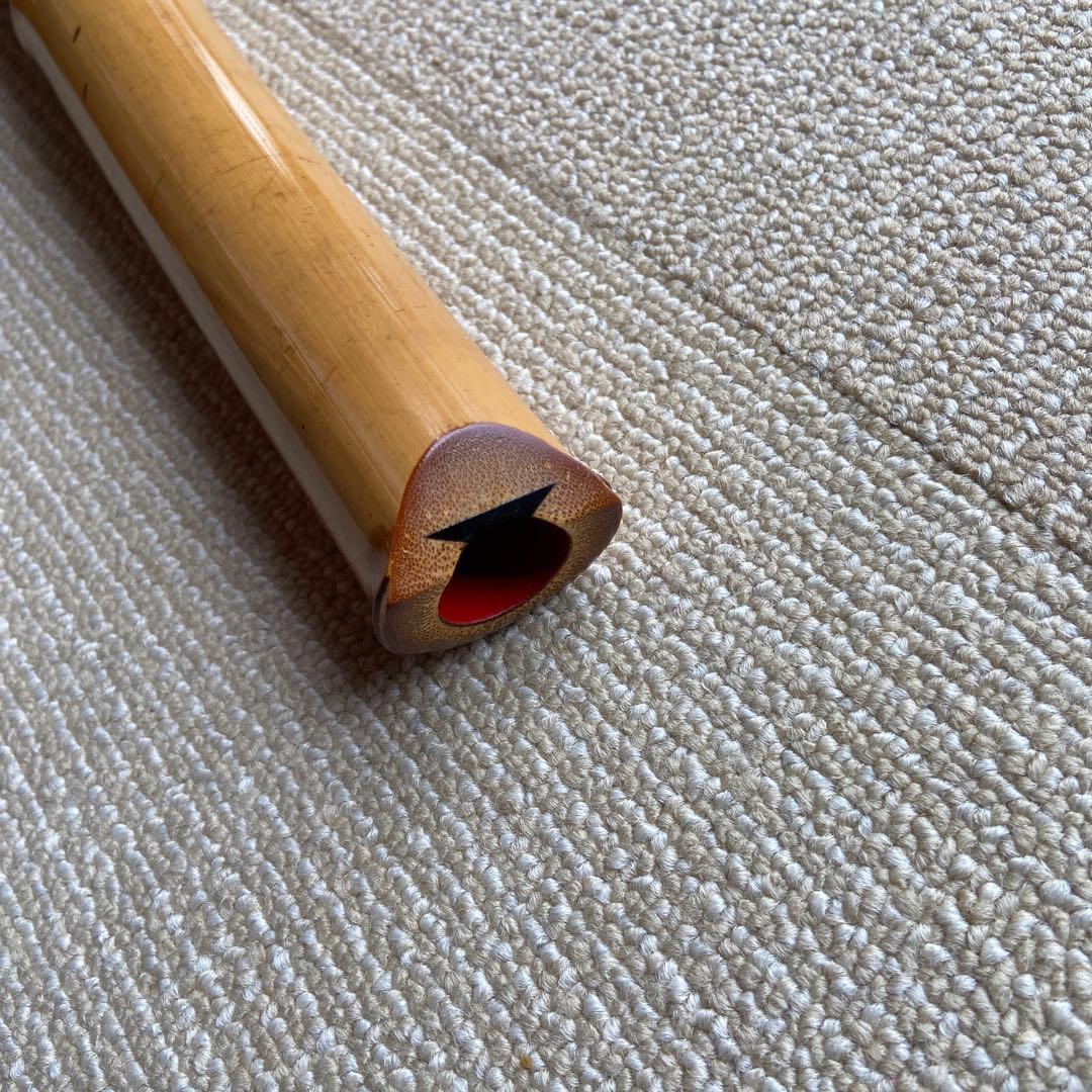 144 尺八眞山銘　一尺六寸管　眞山銘二印