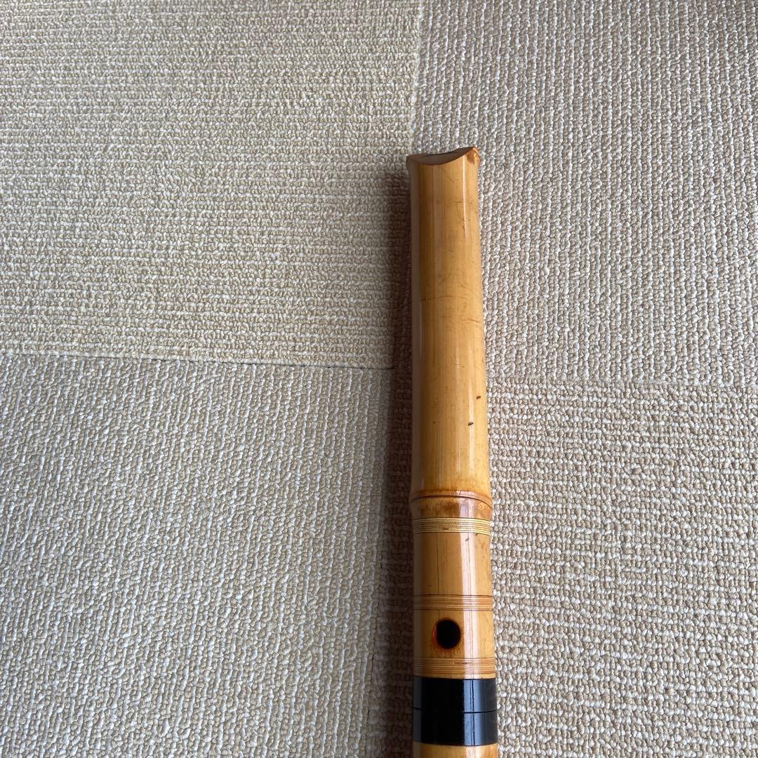 144 尺八眞山銘　一尺六寸管　眞山銘二印