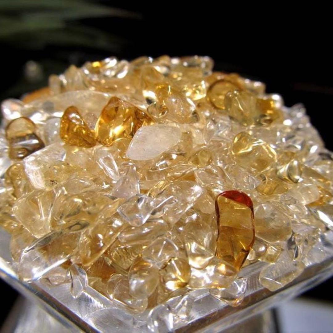 500g★限定ご奉仕★幸運の石【小粒✴︎黄水晶シトリンクォーツさざれ石】❤️