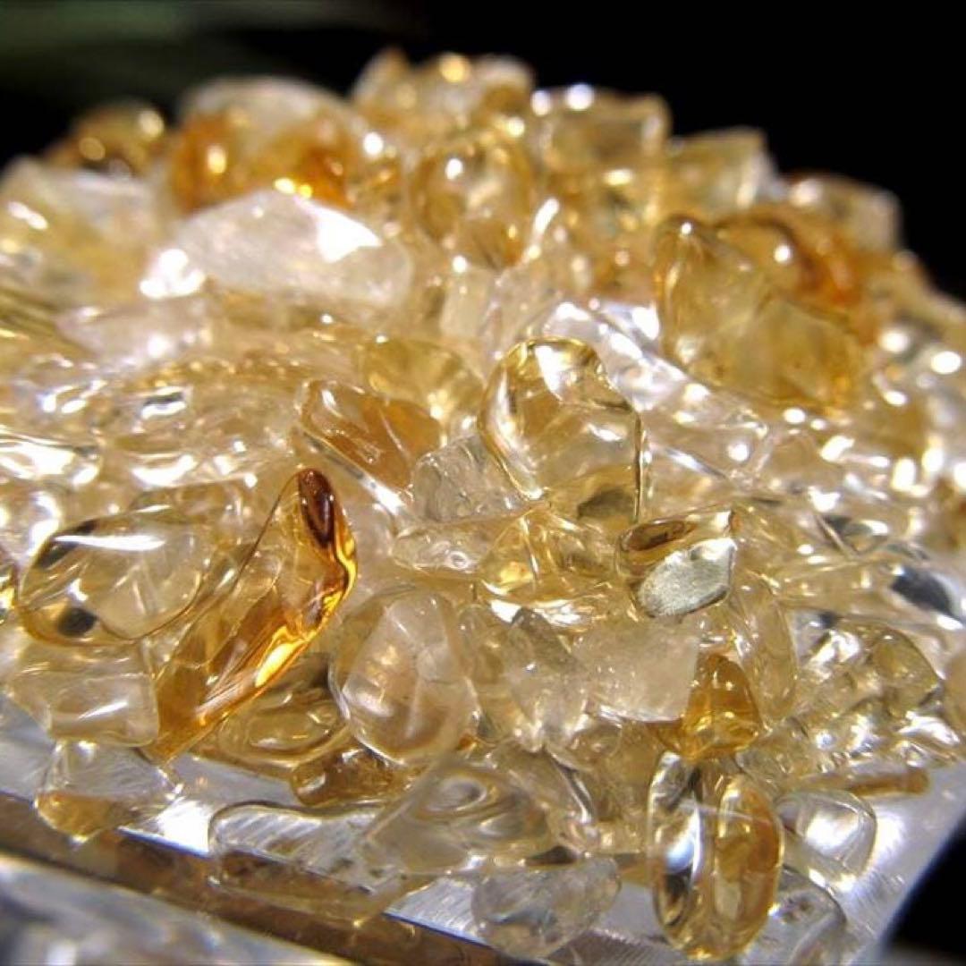 500g★限定ご奉仕★幸運の石【小粒✴︎黄水晶シトリンクォーツさざれ石】❤️