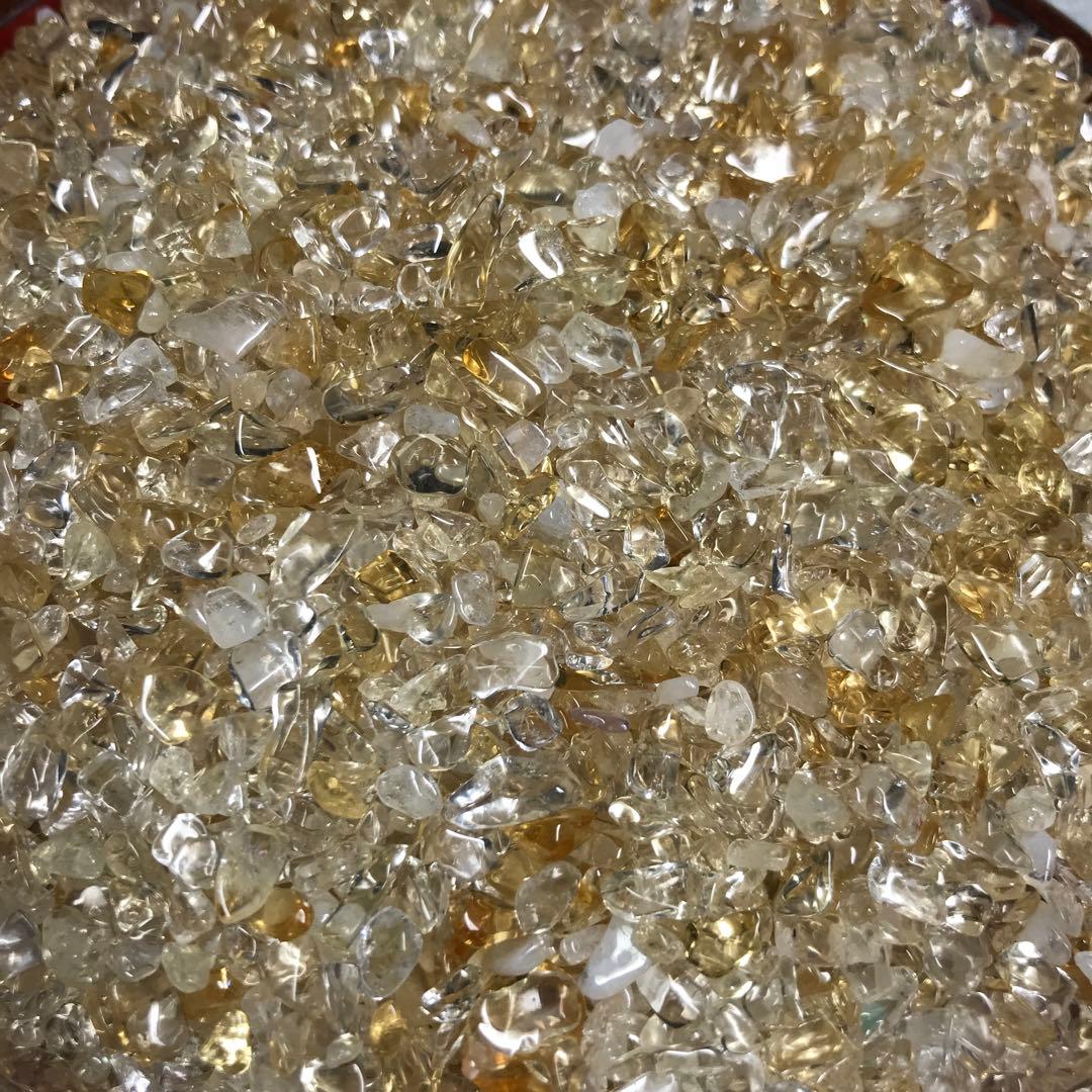 500g★限定ご奉仕★幸運の石【小粒✴︎黄水晶シトリンクォーツさざれ石】❤️