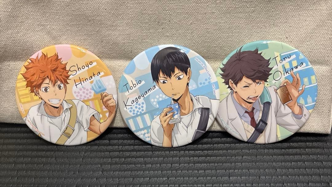 ハイキュー!! カラパレ より道缶バッジ 影山、日向、及川 - メルカリ