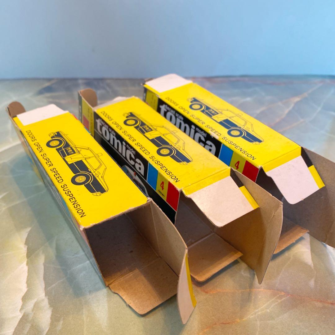 トミカNO.4トヨタクラウンパトロールカー(広島岡山愛媛)3台セット黒箱