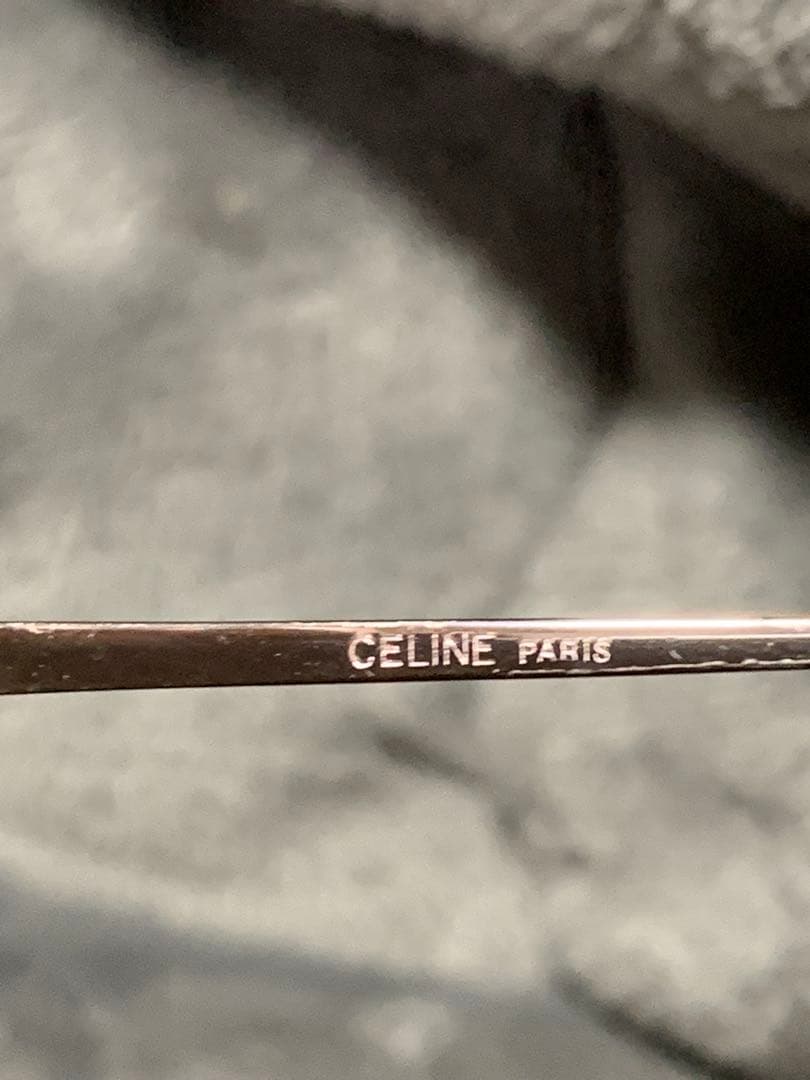 CELINE シルバー ラウンド型 メガネフレーム。ヴィンテージ品。