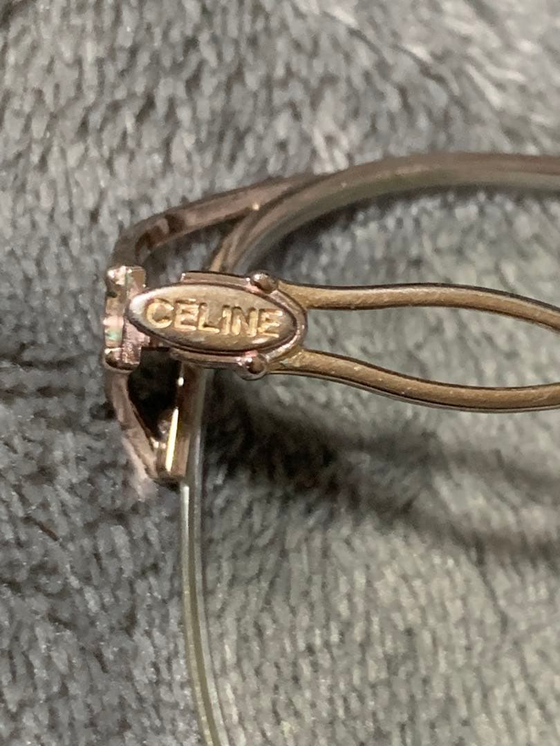 CELINE シルバー ラウンド型 メガネフレーム。ヴィンテージ品。