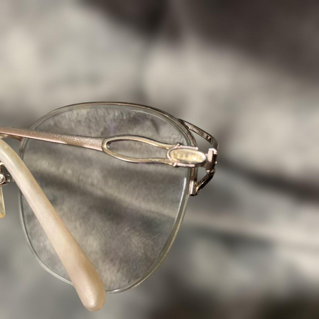 CELINE シルバー ラウンド型 メガネフレーム。ヴィンテージ品。