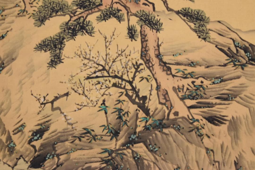 真作】森寛斎/蓬莱山図/掛軸☆宝船☆AA-952 - メルカリ