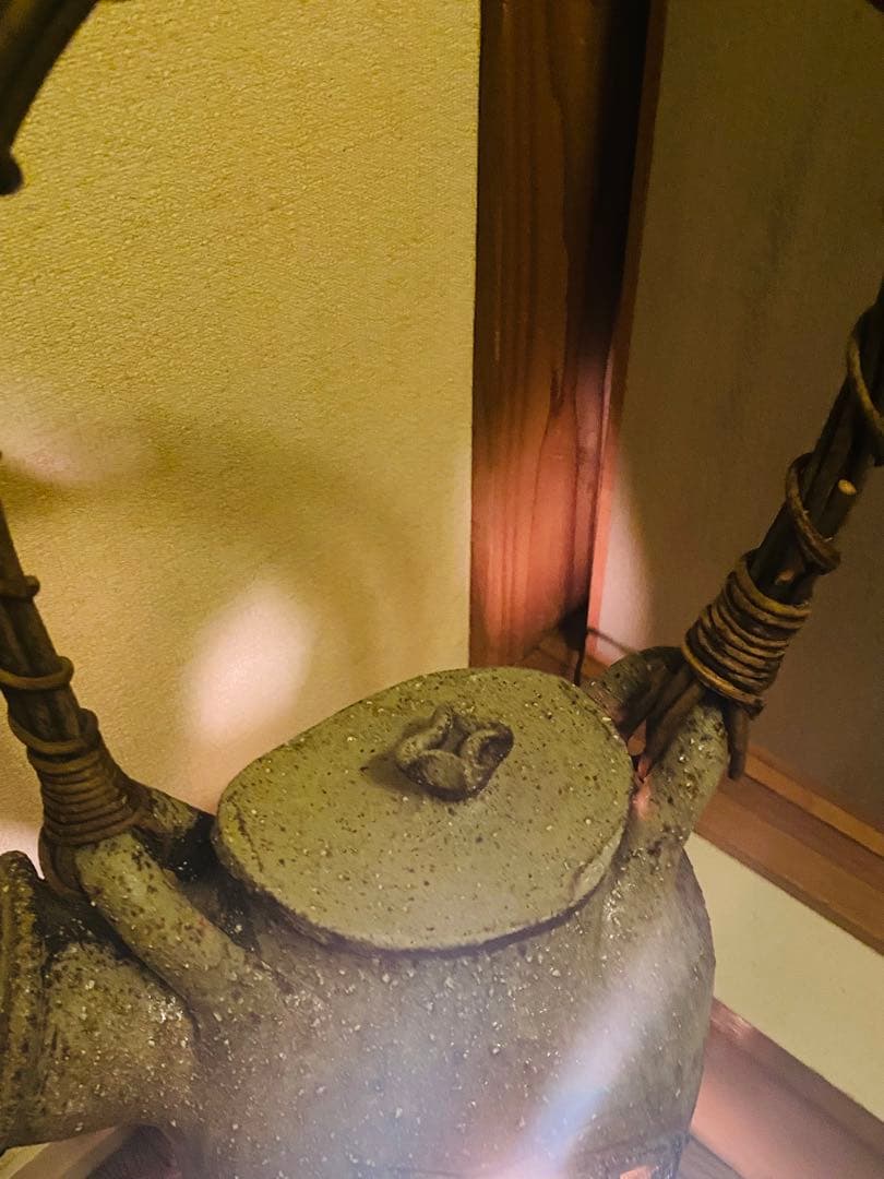 [未使用] 室内用　和モダン　陶器　急須型　ライト　ランプ/オブジェ