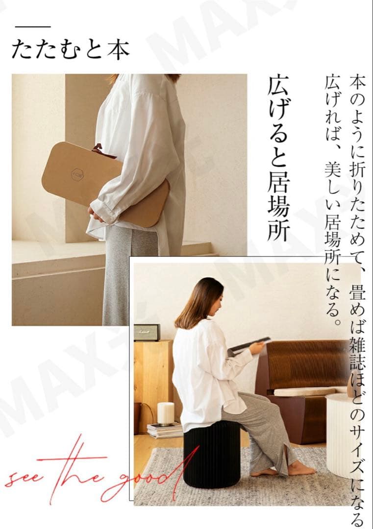 2脚セット　Lサイズ　折りたたみ　チェア　椅子　ダイニング　リビング