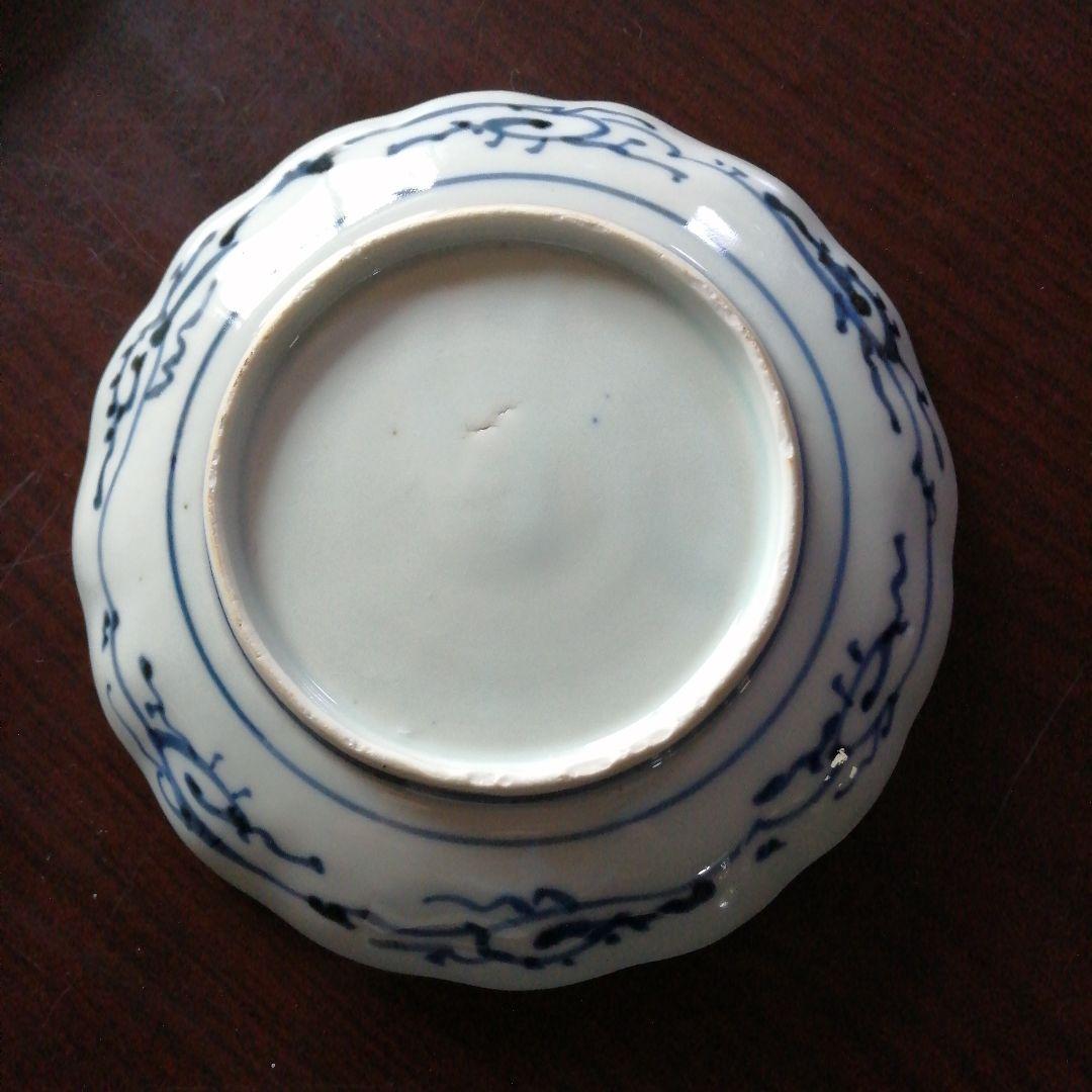 伊万里　染付線描扇紋中皿　13枚　15.7cm　江戸後期～明治初期