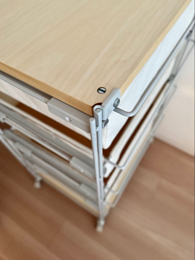 美品　無印良品 スチールユニットシェルフ 帆布バスケットセット 幅56cm