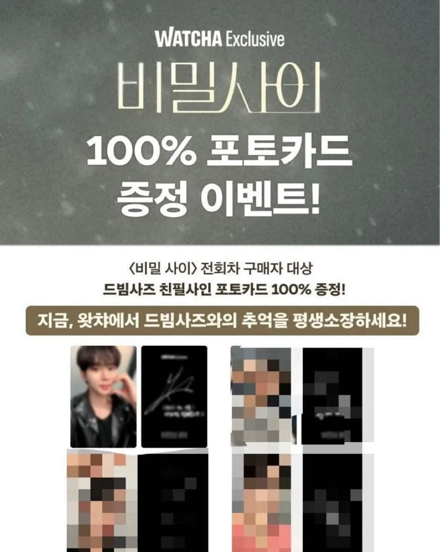 【非売品レア カード】 秘密の間柄 韓国 WATCHA トレカ ジュンソ ダオン