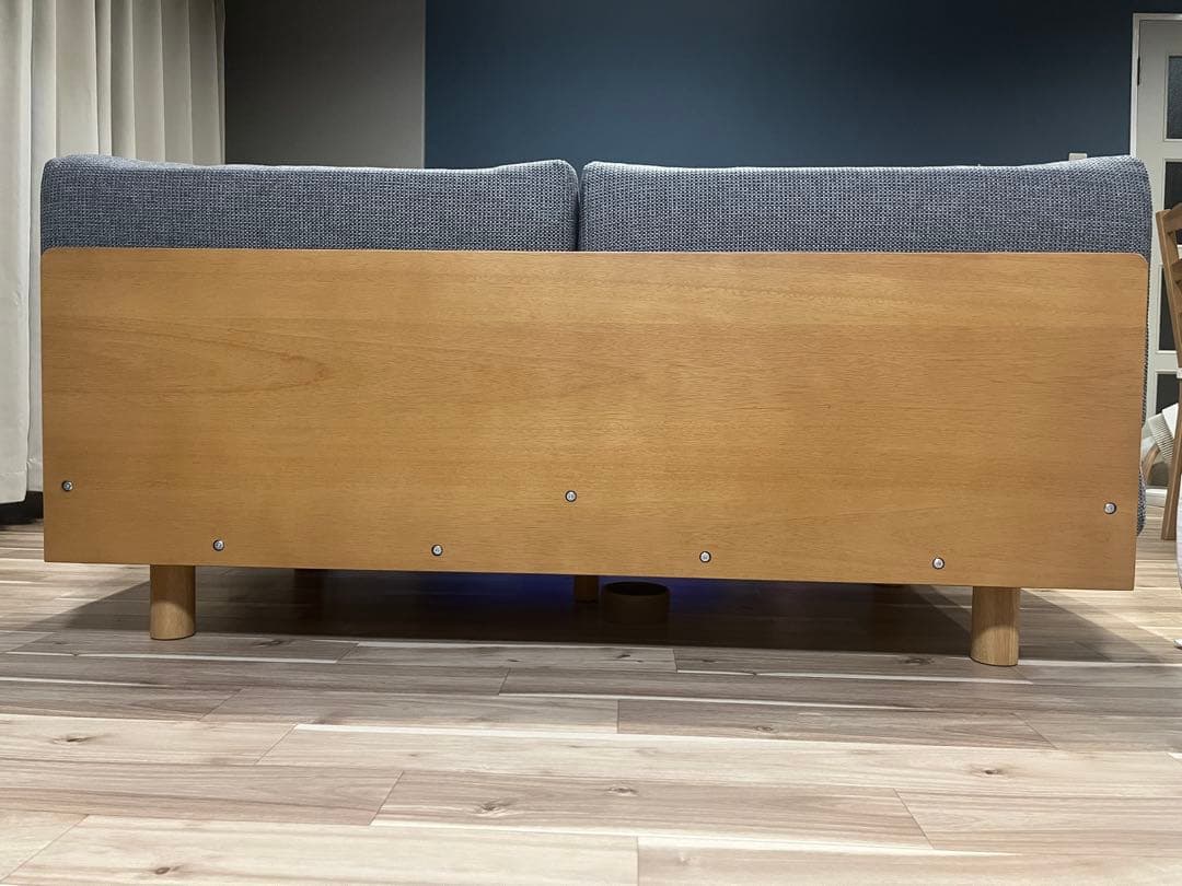 無印良品　ゆったり座れるアームレスソファ　2シーター　グレー