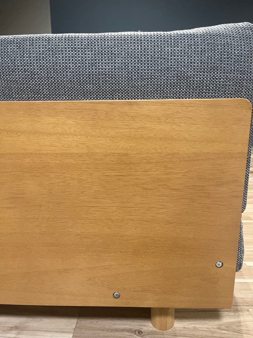 無印良品　ゆったり座れるアームレスソファ　2シーター　グレー