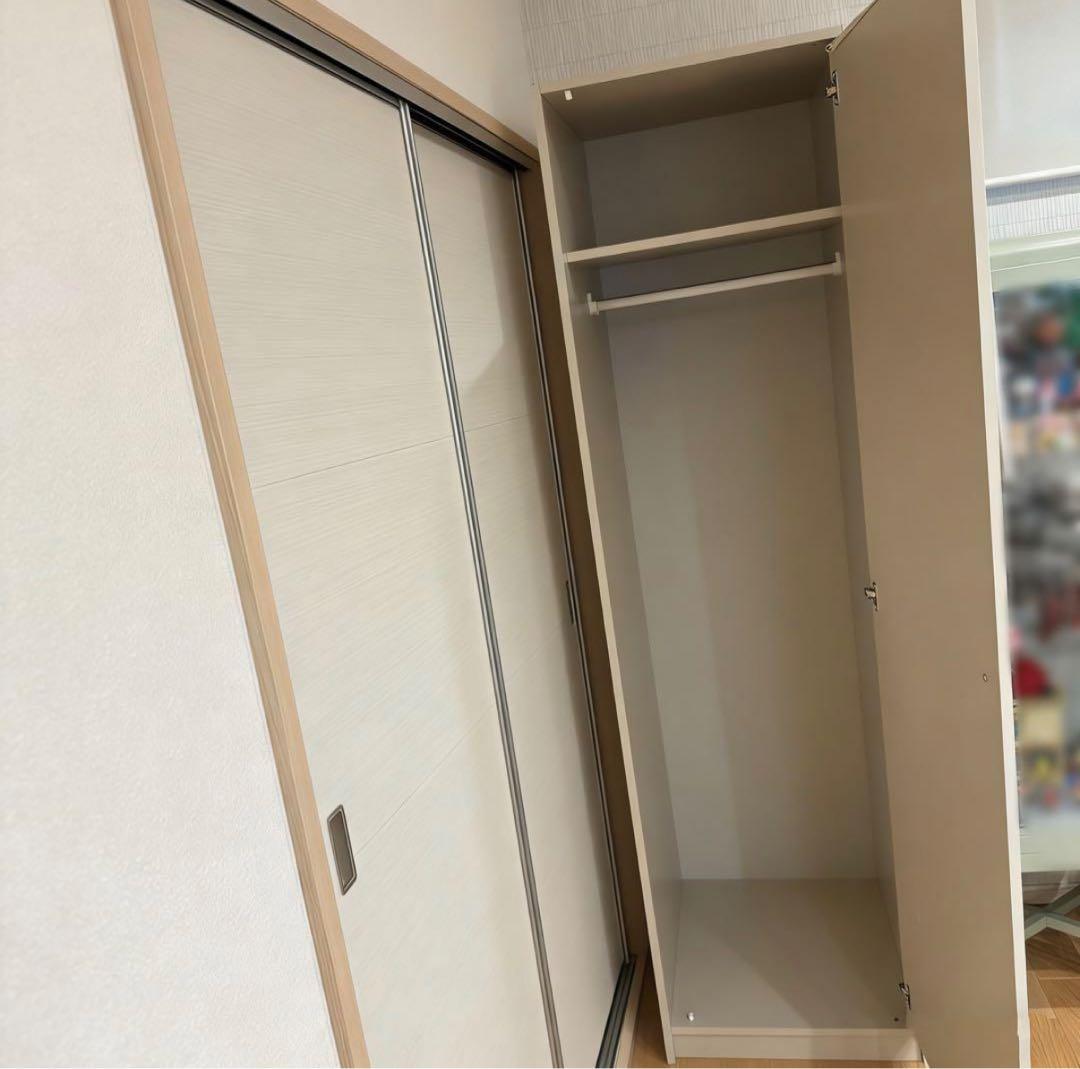 ikea GURSKEN グールスケン ワードローブ ライトベージュ完成品