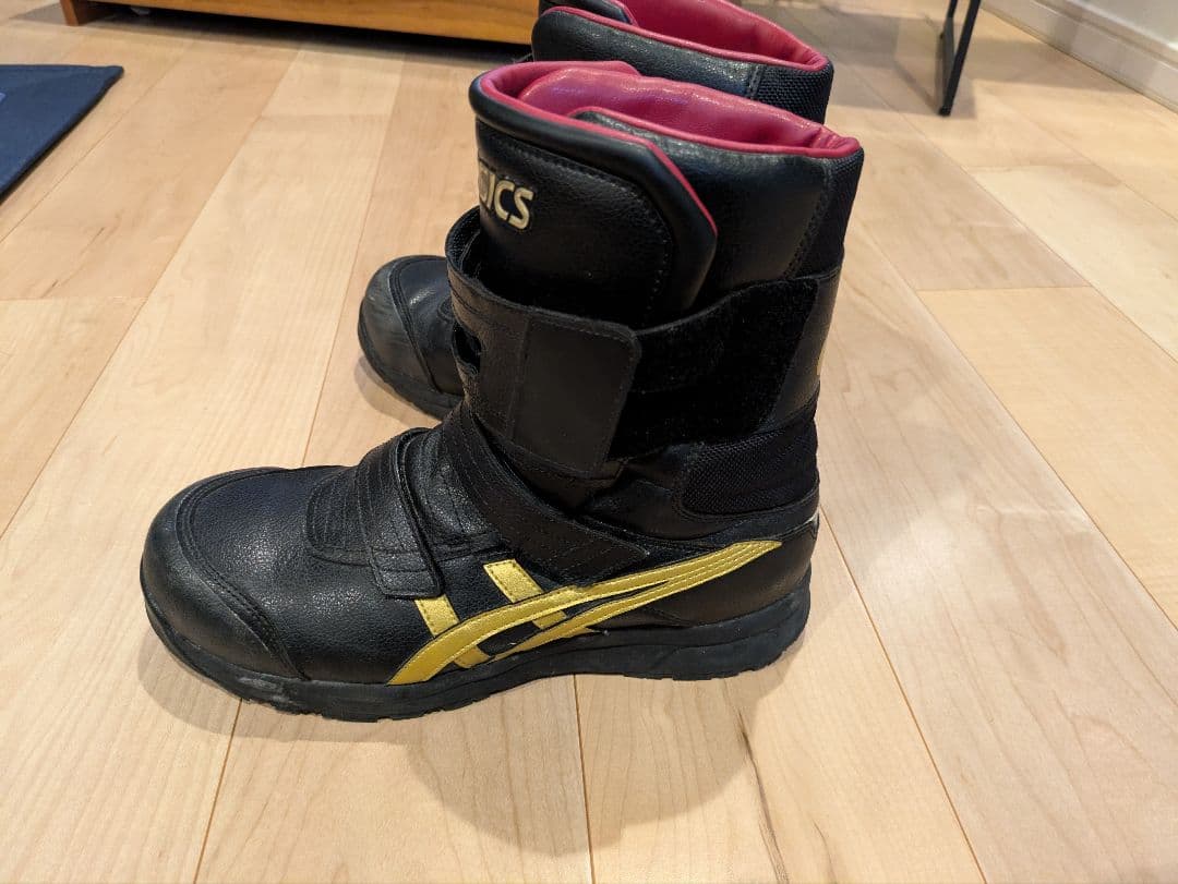 asics 安全靴 黒 ベルクロストラップ 27.0