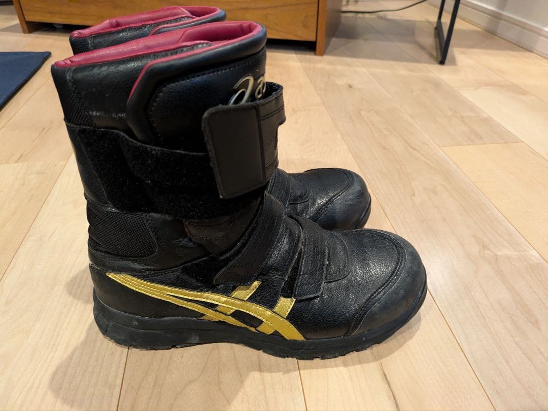 asics 安全靴 黒 ベルクロストラップ 27.0