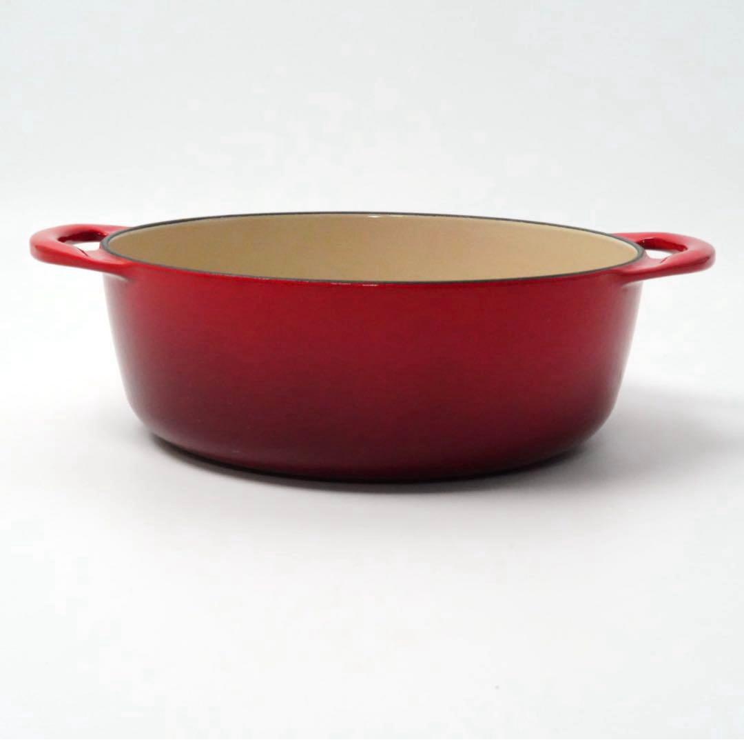 【美品】LE CREUSET　ココット ビス チェリーレッド　20cm