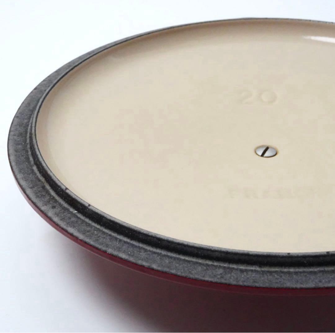 【美品】LE CREUSET　ココット ビス チェリーレッド　20cm