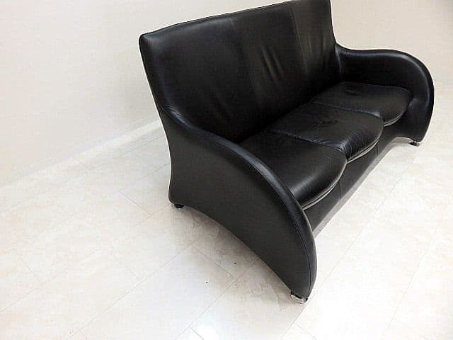 【希少・名作】モンティス「ローゲ」3人掛け 本革ソファ