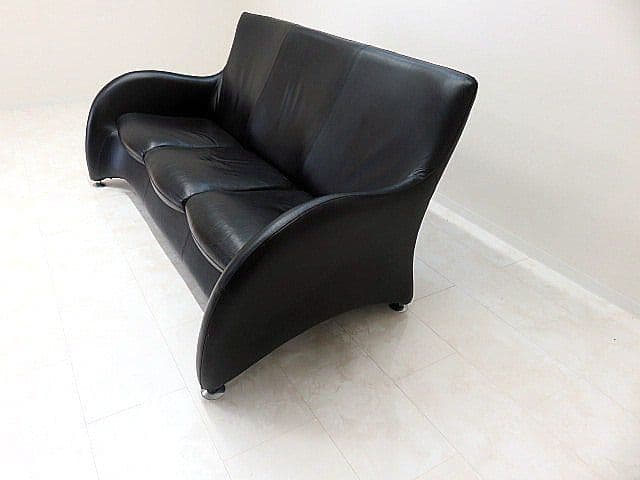 【希少・名作】モンティス「ローゲ」3人掛け 本革ソファ