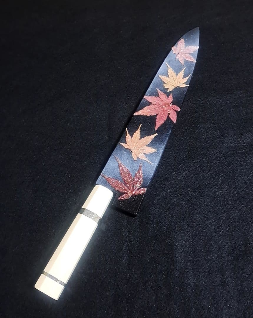 し*こ様 ステン 本焼 V金10号 牛刀 8寸 切付型 鏡面仕上げ 人工象牙八角