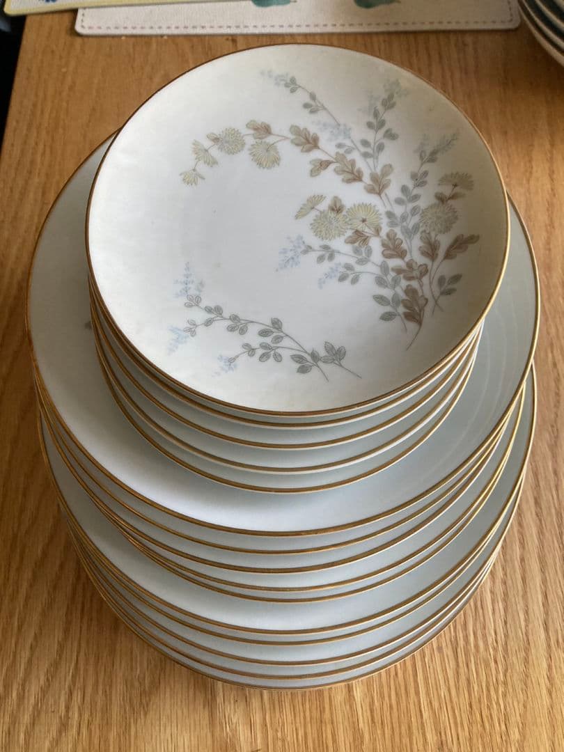 ノリタケチャイナ　食器セット　5種×5枚+コップ(売切)　ノリタケ　昭和レトロ