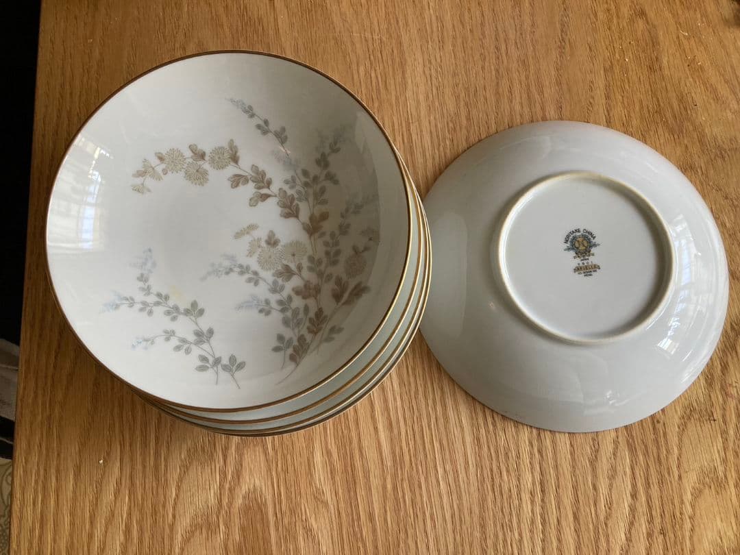 ノリタケチャイナ　食器セット　5種×5枚+コップ(売切)　ノリタケ　昭和レトロ