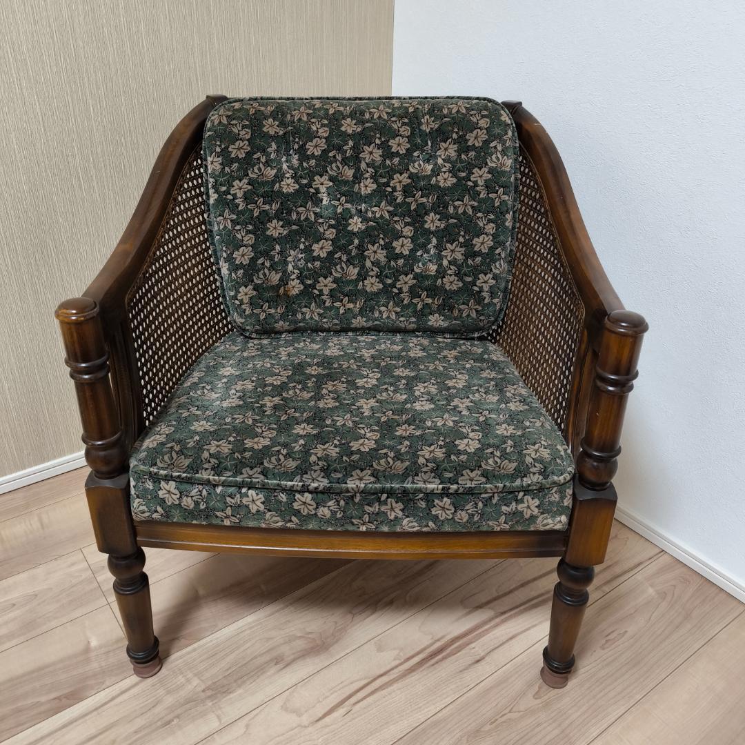 カリモク　コロニアル　一人掛けソファ　シングルソファ