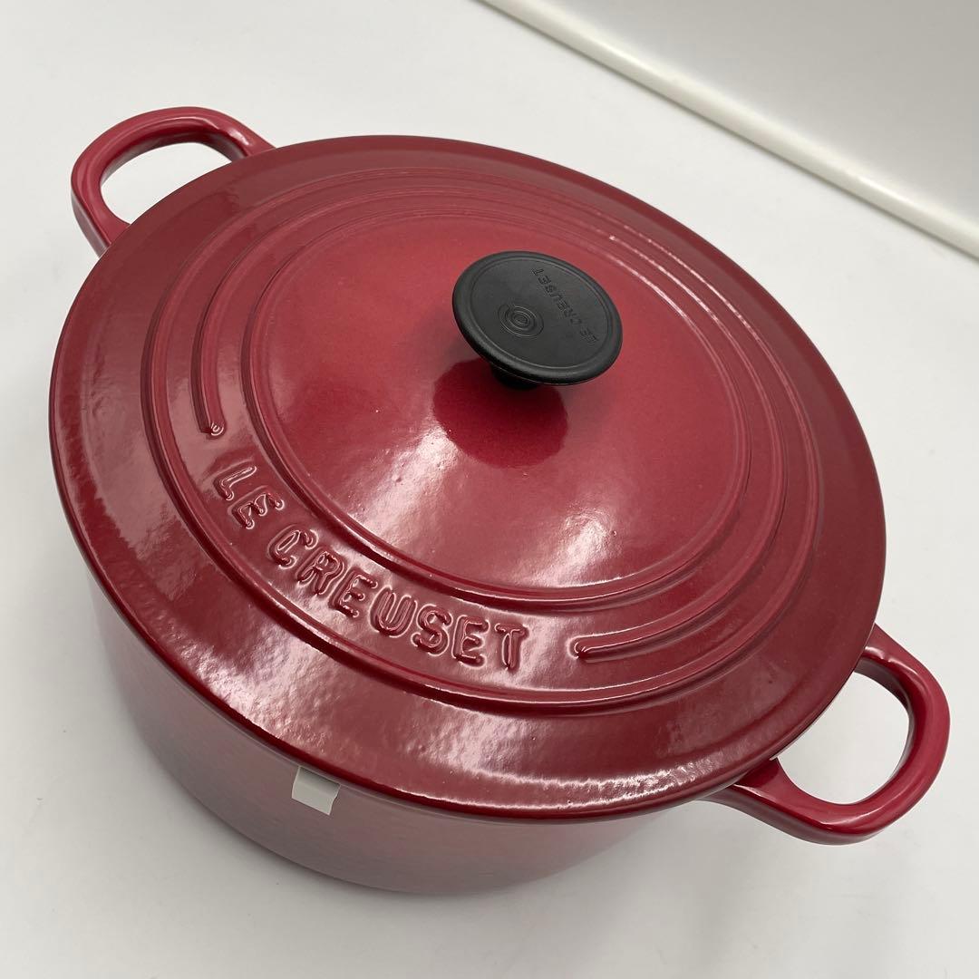 極美品 ルクルーゼ ココット ロンド 22cm バーガンディ 廃盤色 - メルカリ