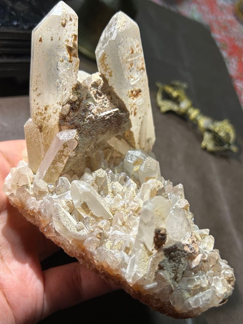 ☆別格高級品！帝王秘宝！超希少！レムリアンシード　クラスター　水晶　原石