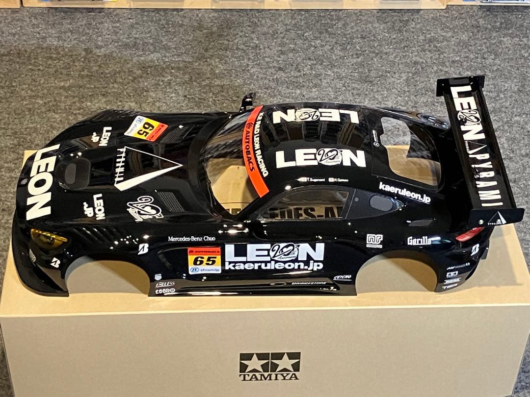 タミヤ ラジコン RC MERCEDES-AMG GT3 塗装済 スペアボディ黒 - メルカリ