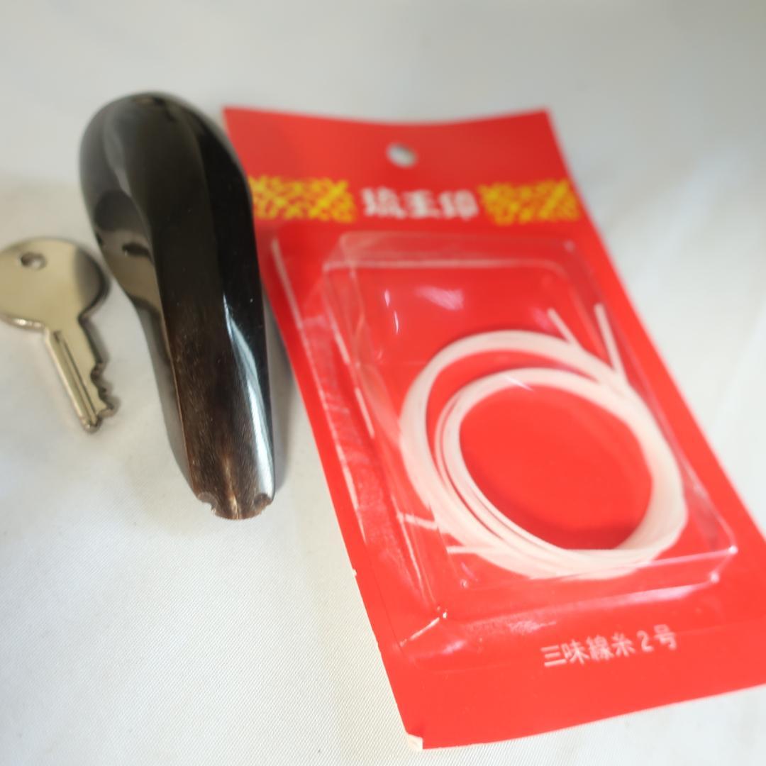 沖縄三線 ハードケース付 爪 予備弦 付属 和楽器