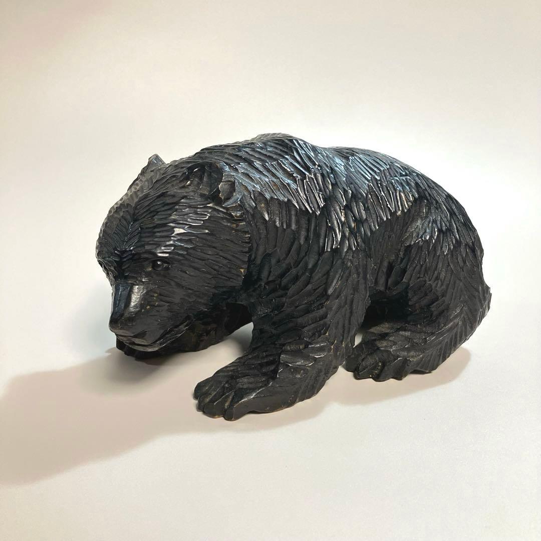 北海道　木彫りの熊　木彫り熊　木彫熊　一刀彫　アイヌ　ガラス目　民芸　伝統工芸