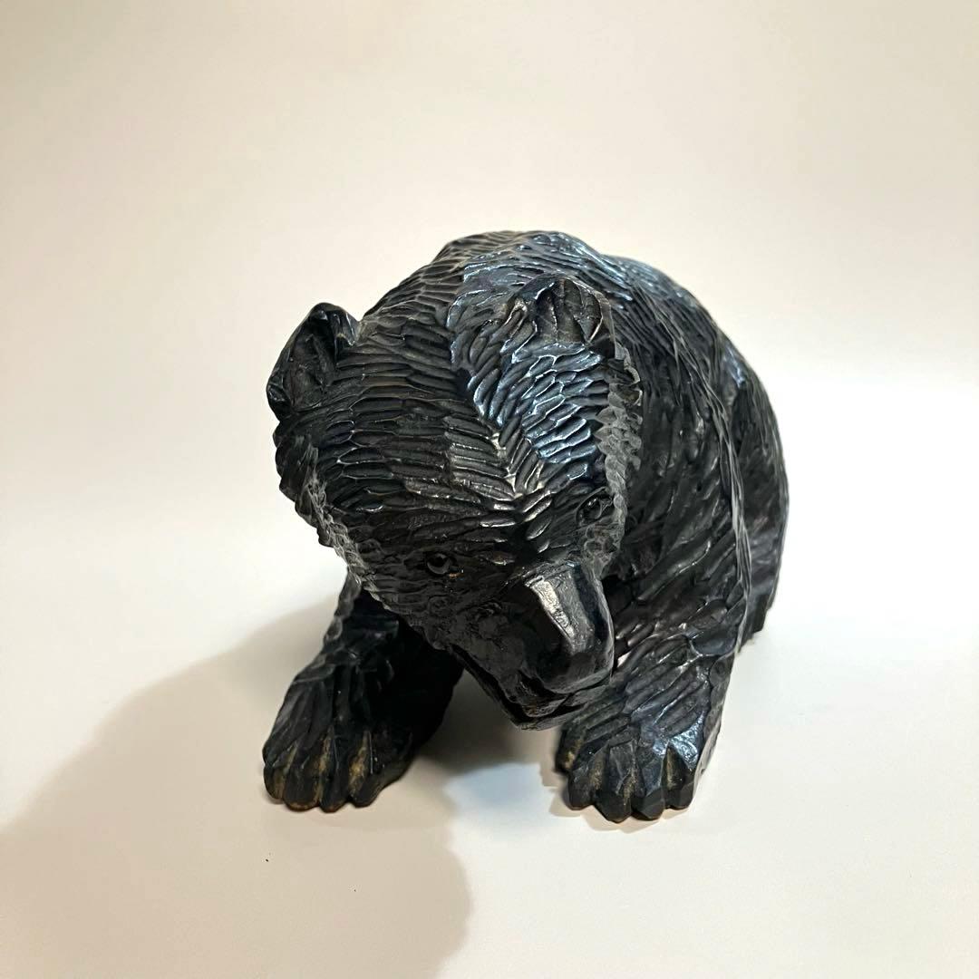 北海道　木彫りの熊　木彫り熊　木彫熊　一刀彫　アイヌ　ガラス目　民芸　伝統工芸