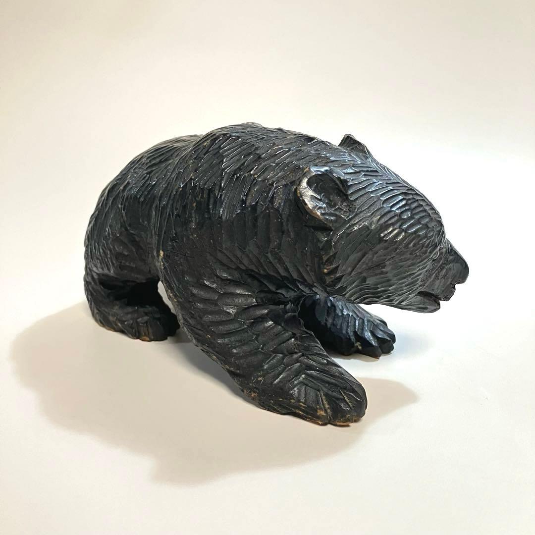 北海道　木彫りの熊　木彫り熊　木彫熊　一刀彫　アイヌ　ガラス目　民芸　伝統工芸