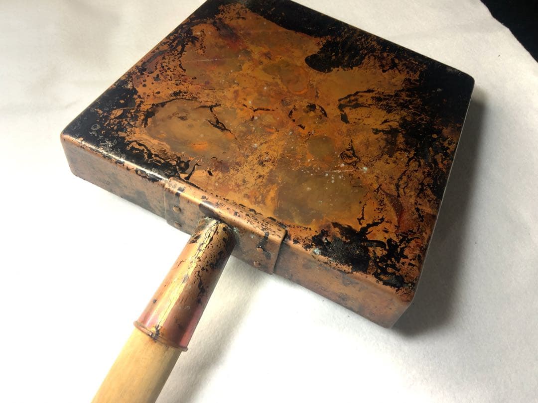 銅製　卵焼き鍋　縦横24.5cm 深さ4cm 業務用に