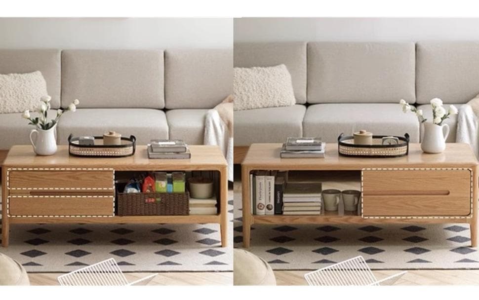 北米産オーク無垢材 組立不要 センターテーブル 幅100cm J04CT01_1