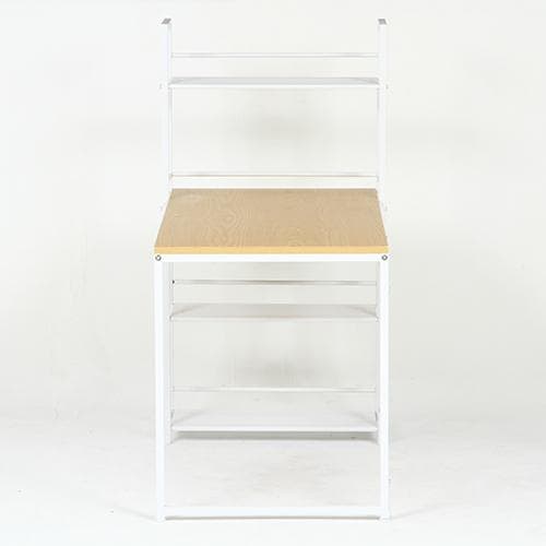 【新品・送料無料】ラック付きデスク ルール 奥行64cm メープル