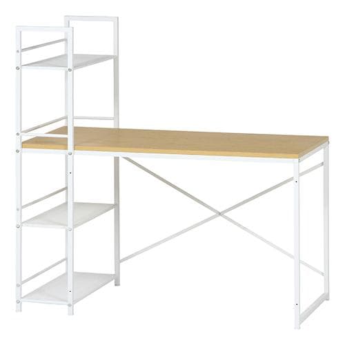 【新品・送料無料】ラック付きデスク ルール 奥行64cm メープル