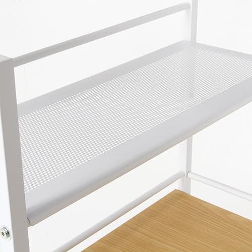 【新品・送料無料】ラック付きデスク ルール 奥行64cm メープル