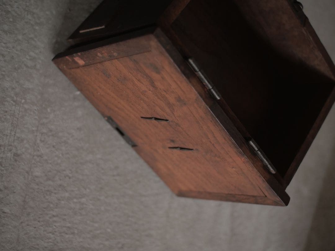 印鑑箱 木箱 小物収納 薬箱 箱 古家具 古道具 アンティーク 昭和レトロ