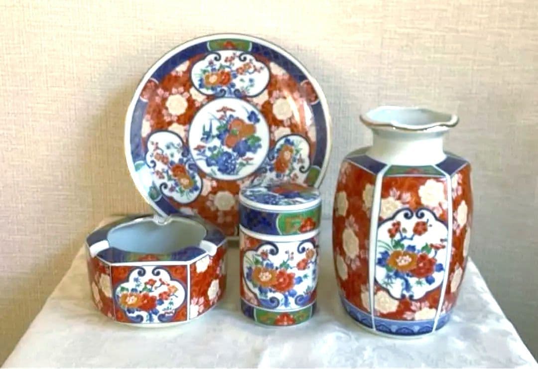 【新品】応接揃 応接セット 花瓶 飾皿 灰皿 煙草入れ 和風レトロ インテリア