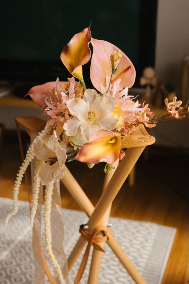 【完売品】NABANA flower ウェディングブーケ＆ブートニア テラコッタ