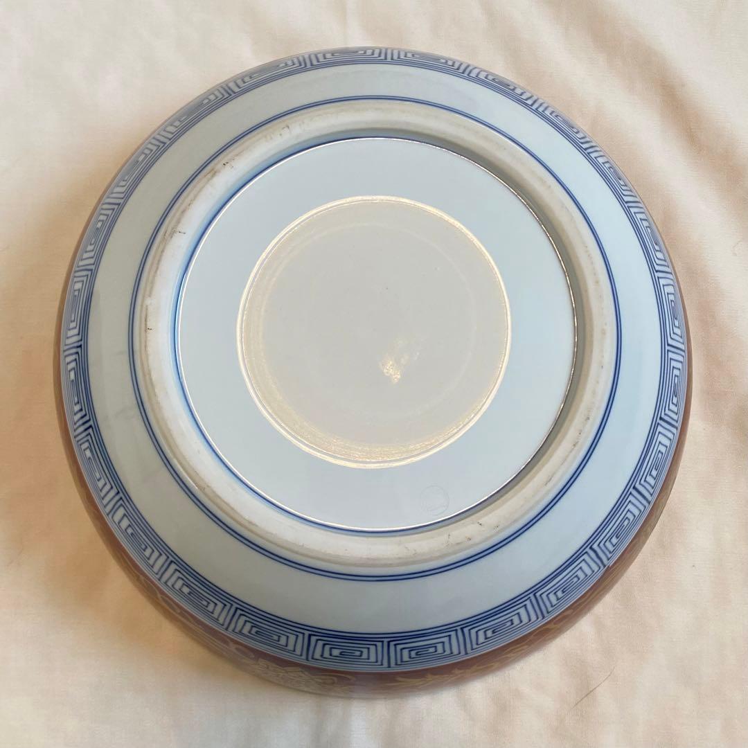 茶道具【水指】　平水指　平安　手塚祥堂造　金襴手　染付　赤　金　共箱付き