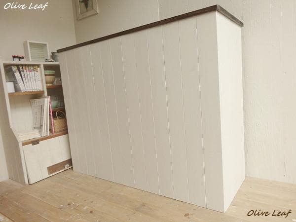 サイズデザインオーダー可●超ワイドカウンターテーブルシャビーエスプレッソ受注製作