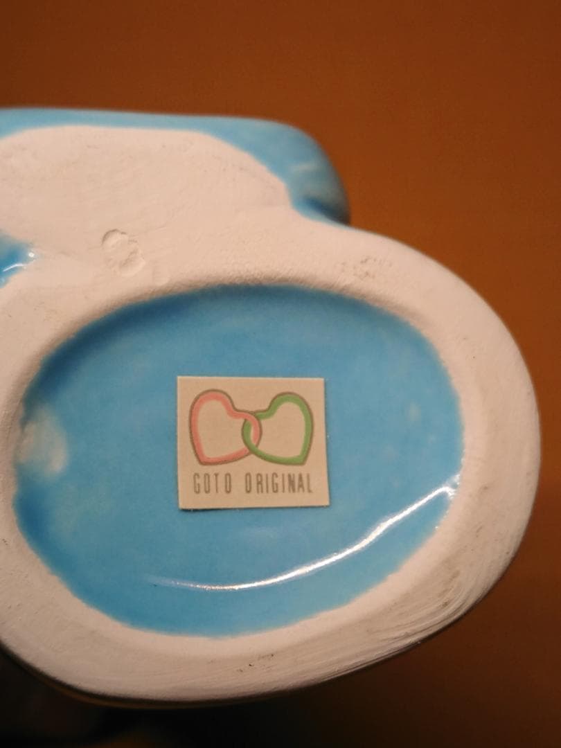 花瓶　 猫　音符　陶器　オブジェ　置物　インテリア　工芸品　美術品　A1608