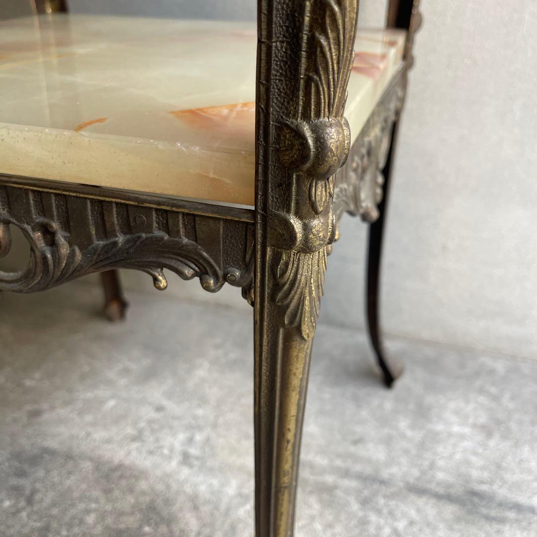 イタリア製 大理石花台 サイドテーブル コンソール　オールドヴィンテージ